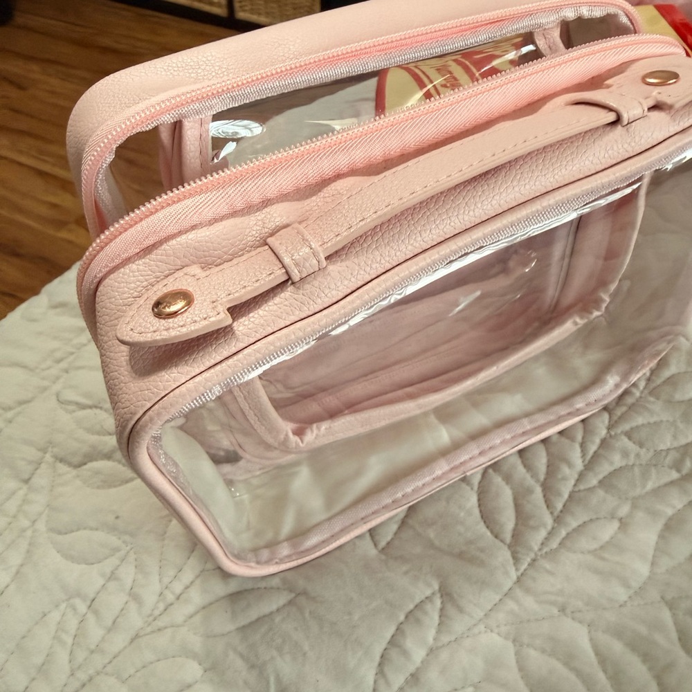 Pink and Clear Travel Bag